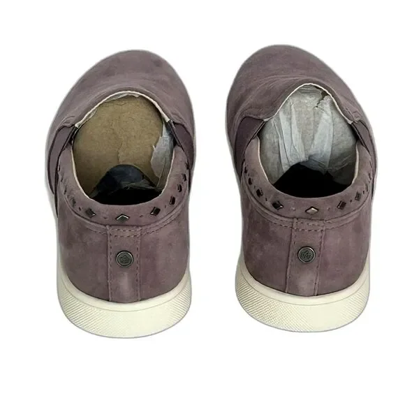 Spenco Sneakers Women’s Size 7.5 Color Lavender Elderberry Suede Comfort Slip-on - Picture 3 of 11